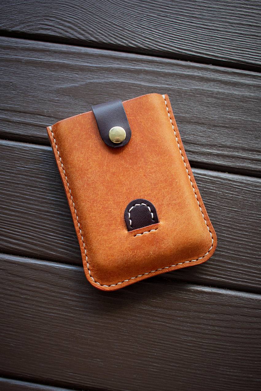 Чехол для MagSafe Battery Pack из натуральной кожи в цвете «Персик + кофе»